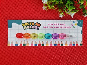 Card com Lapiseira Rainbow Ball