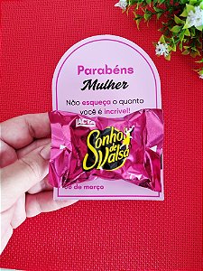 Card personalizado com Bombom