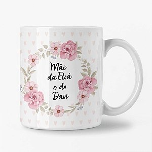 Caneca de Cerâmica Branca Personalizada