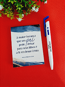 Bloco + Caneta Personalizada