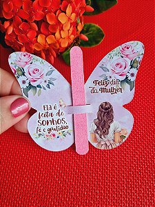 Card com Mini Lixa Borboleta