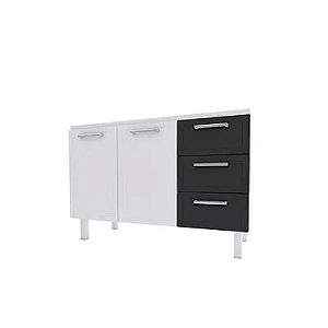 GABINETE AÇO COZIMAX VENUS 1,20MT PRETO