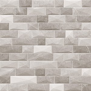 PORCELANATO VIA ROSA ROX 72766 SIRIUS GRIS 3D 72X72   *VALOR CAIXA*