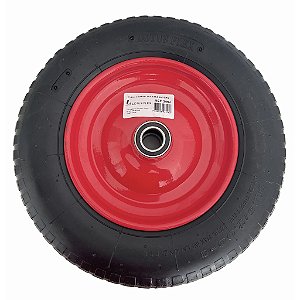 Roda p/ Carrinho de Mão Rolamento 3,25 X 8'' 100 K Completo