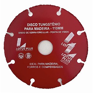 Disco Tungstênio Para Madeira 110mm - Lotus