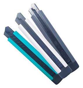 Estilete Lotus 18MM ABS Verde Kit com 6 UN 2 Lâminas Extras