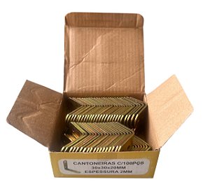 Cantoneiras Aço Para Móveis Armários 100 Peças 30x30x20mm