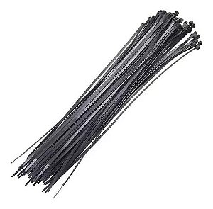 Abraçadeira De Nylon 4,8x300mm C/100Un Flex Lotus Cor Preta