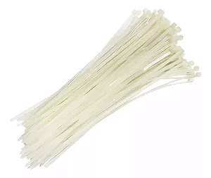 Abraçadeira De Nylon 4,8x300mm C/100Un Flex Lotus Cor Branco