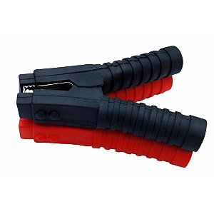 Garra Jacaré Bateria 600A Preta e Vermelha 2 peças Lotus