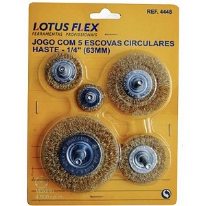 Kit Escova de Aço c/ 5 peças para Furadeira