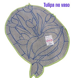 Talagarça desenhada tulipa no vaso 90/65 Dani talagarça