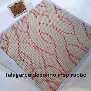 Talagarça desenho inspiração para painel ou almofada 35 cm