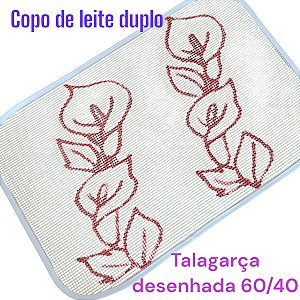 Talagarça desenhada copo de leite duplo 60/40