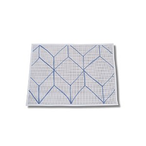 Talagarça desenhada cubo 3D 50/70
