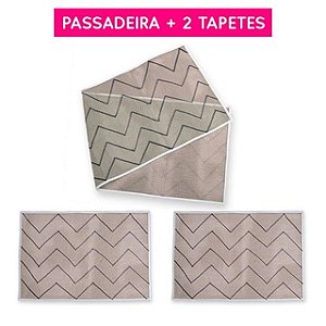 Jogo de cozinha zig zag 3 peças amarradinho ou agulha mágica