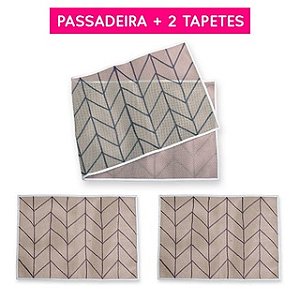 Jogo de cozinha desenho geometrico chevron