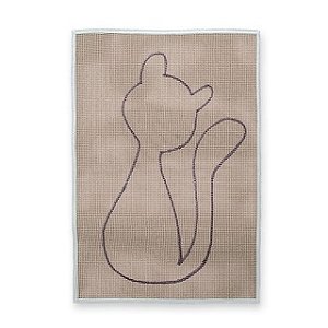Gato sombra talagarça desenhada 50/70