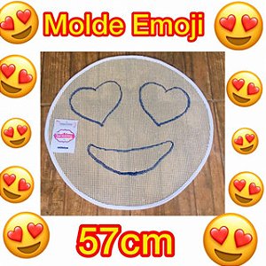 Emoji talagarça desenhada 50 cm
