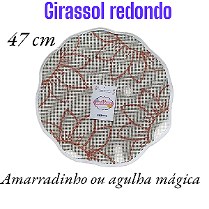Girassol redondo 47 cm amarradinho ou agulha mágica