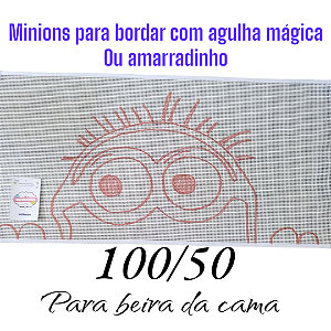 Talagarça desenhada Minions 100/50 beira de cama