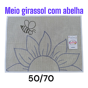 Meio girassol com abelha 50/70