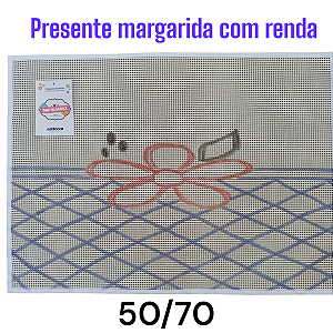 Presente margarida com renda 50/70