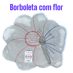 Molde borboleta com flor 60 cm