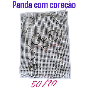 TALAGARÇA DESENHADA PANDA COM CORAÇÃO 50/70