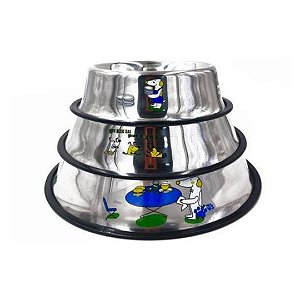 Comedouro Inox Animate M Bom Amigo