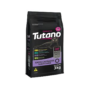Ração Tutano Gatos Castrados Carne 3Kg