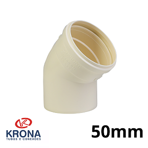 JOELHO ESGOTO 50MM DE 45° GRAUS - KRONA