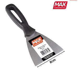 ESPÁTULA DE AÇO TEMPERADO 8CM CABO PLÁSTICO - MAX FERRAMENTAS