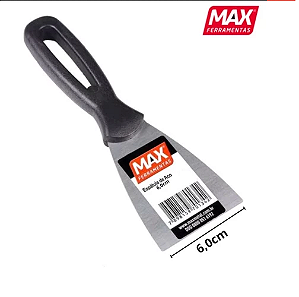 ESPÁTULA DE AÇO TEMPERADO 6CM CABO PLÁSTICO - MAX FERRAMENTAS