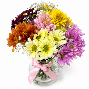 Arranjo de Flores do Campo no Vaso