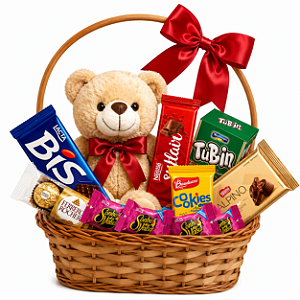 Cesta de Chocolates Doce Guloseima