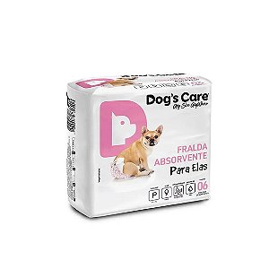 Fralda Higiênica Fêmea Dogs Care 6 unidades P