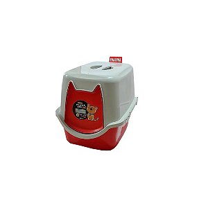 Banheiro Higiênico Para Gatos Vermelho Único
