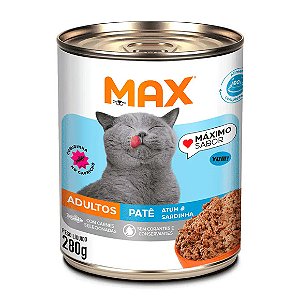 Ração Úmida Max Cat Adultos Patê Atum e Sardinha 280 g