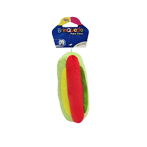 Brinquedo de Pelúcia para Cães Hot dog Mix Color The Pets Brasil The Pets
