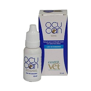 Solução Lubrificante Colírio Ocucan Gotas CentralVet 15 ml