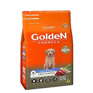 Ração Golden Fórmula para Cães Filhotes Carne e Arroz 3 kg