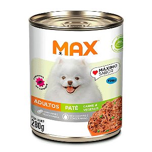 Ração Úmida Max Cães Adultos Patê Carne e Vegetais 280 g