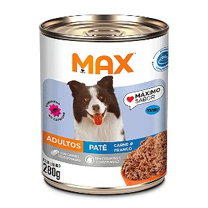 Ração Úmida Max Cães Adultos Patê Carne e Frango 280 g