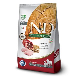 Ração N&D Ancestral Grain Cães Sênior Medium e Maxi Frango 10,1 kg