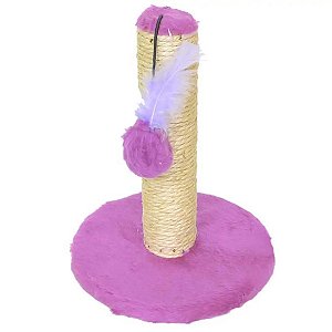 Arranhador Liso 1 Andar Rosa Único