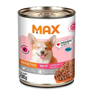 Ração Úmida Max Cães Adultos Patê Cordeiro e Frango 280 g