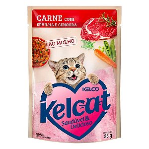 Sache Kelcat Carne Ervilha Cenoura 85g