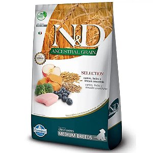 Ração N&D Ancestral Selection Cães Filhotes Médios 15 kg