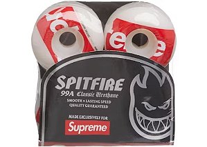 SUPREME X SPITFIRE RODAS DE SKATE LOGO WHITE